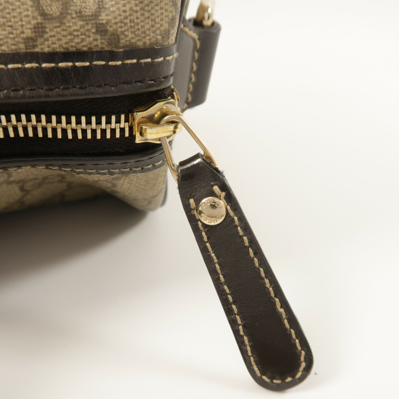 GUCCI 塗層帆布Boston Bag金扣手挽肩背兩用袋-14