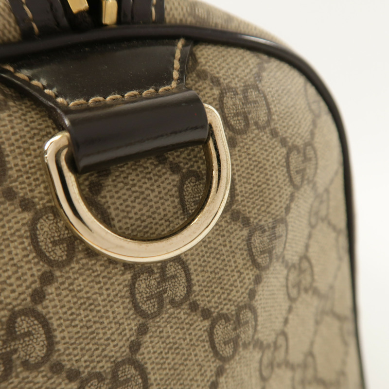 GUCCI 塗層帆布Boston Bag金扣手挽肩背兩用袋-15