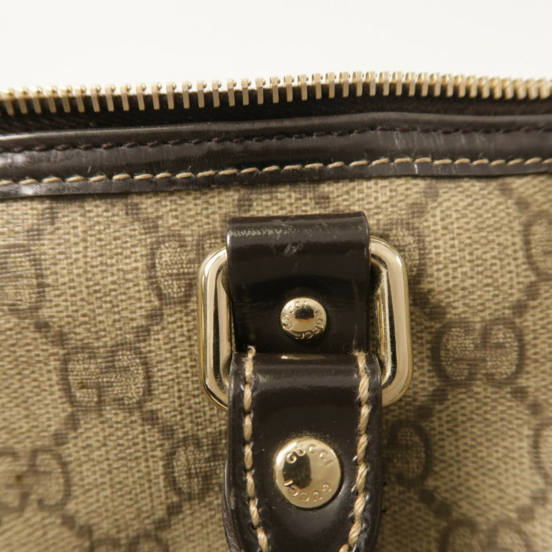 GUCCI 塗層帆布Boston Bag金扣手挽肩背兩用袋-19