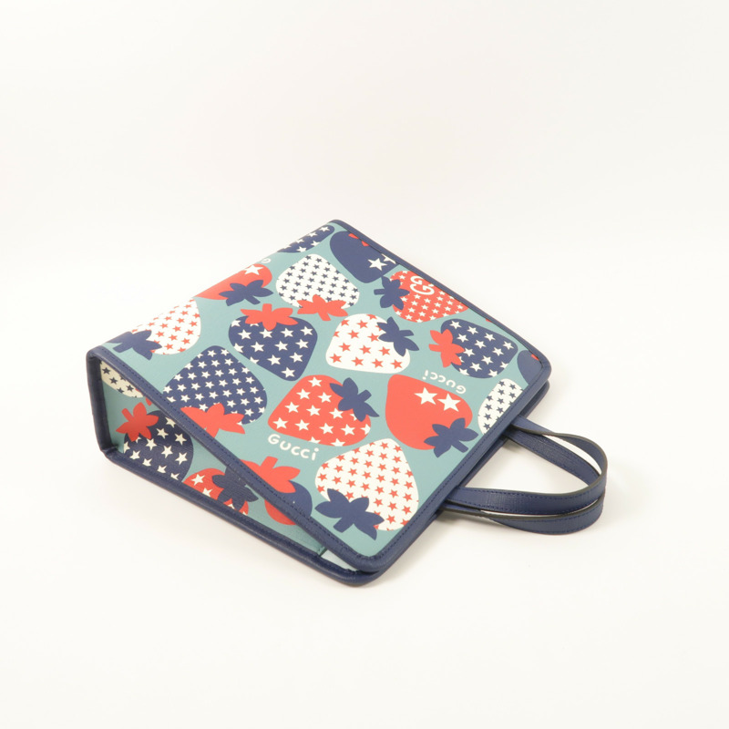 GUCCI 塗層帆布Hand Bag銀扣手挽袋-7