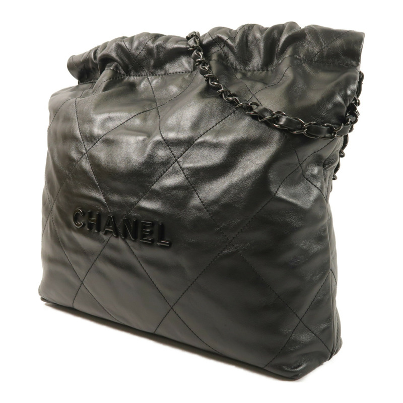 CHANEL 牛皮皮革22 Small鏈帶肩背袋-2