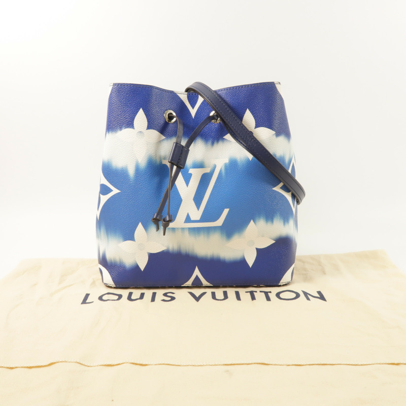 LOUIS VUITTON Monogram Escale NeoNoe MM銀扣肩背袋-9