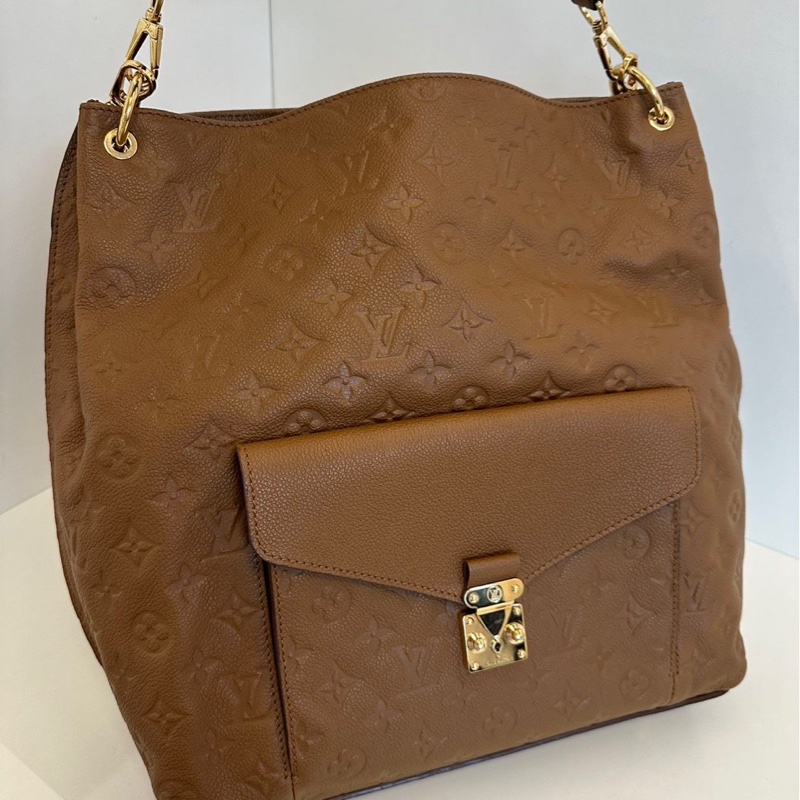 LV全皮壓花Métis Hobo肩背斜背包-0