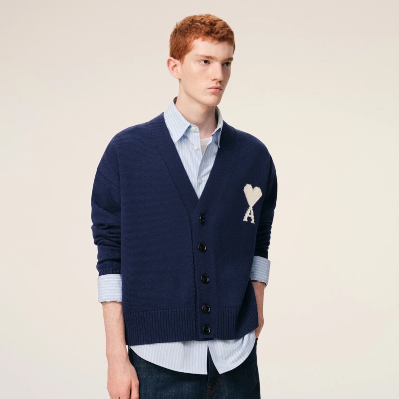 Ami Paris ❣️開衫#XS S M L 海軍藍-2