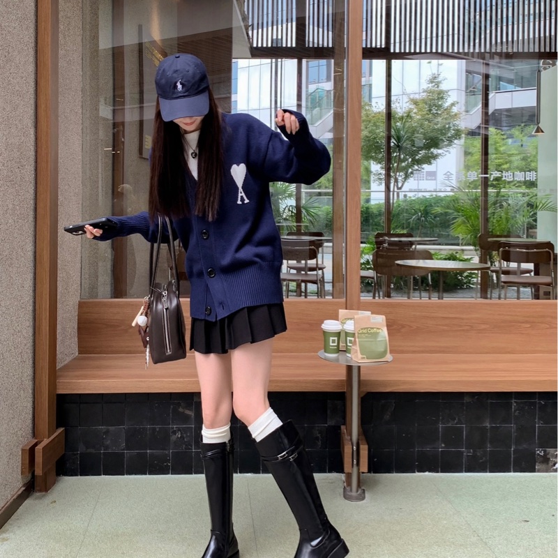 Ami Paris ❣️開衫#XS S M L 海軍藍-4