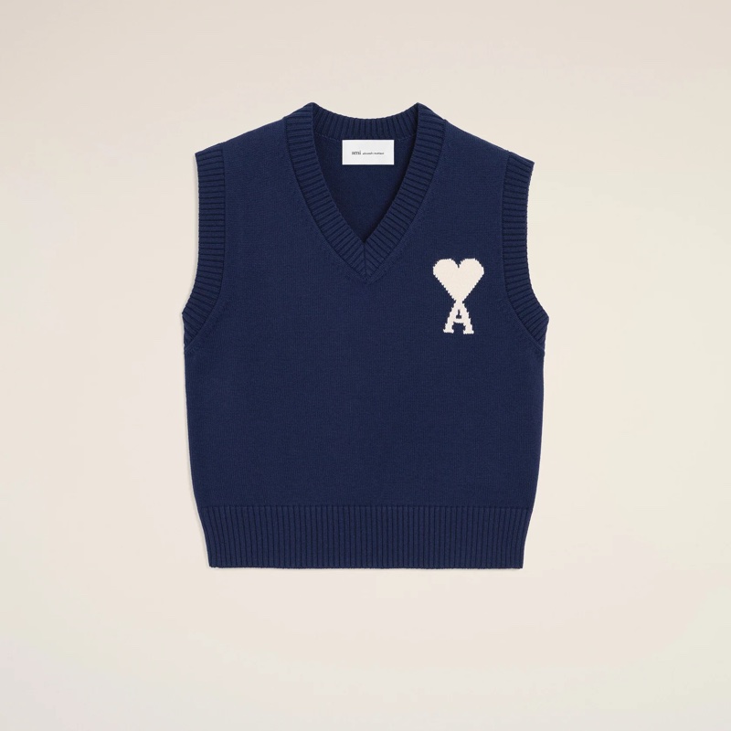 Ami Paris ❣️羊毛馬甲 #S M L 海軍藍-0