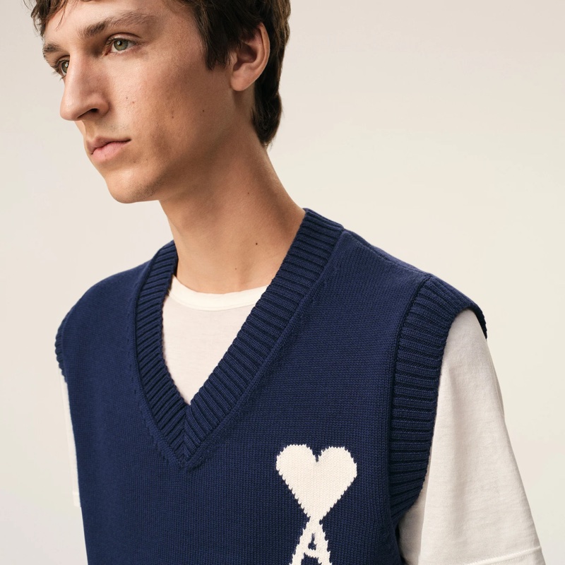 Ami Paris ❣️羊毛馬甲 #S M L 海軍藍-3