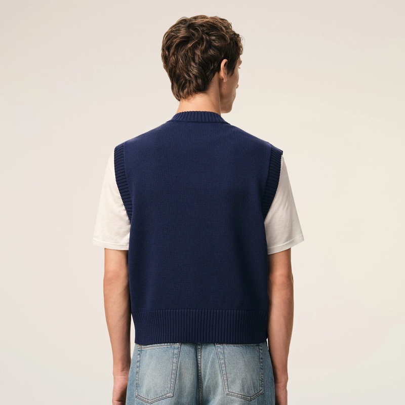 Ami Paris ❣️羊毛馬甲 #S M L 海軍藍-4