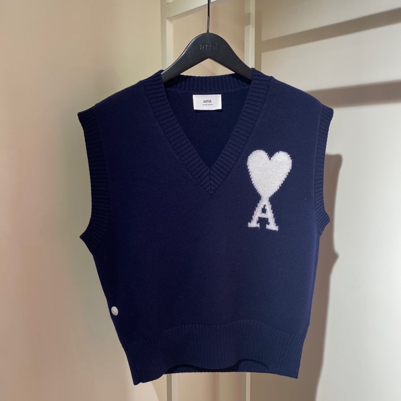 Ami Paris ❣️羊毛馬甲 #S M L 海軍藍-0
