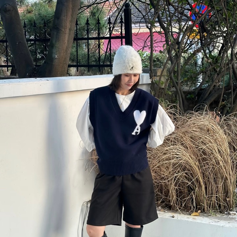 Ami Paris ❣️羊毛馬甲 #S M L 海軍藍-3