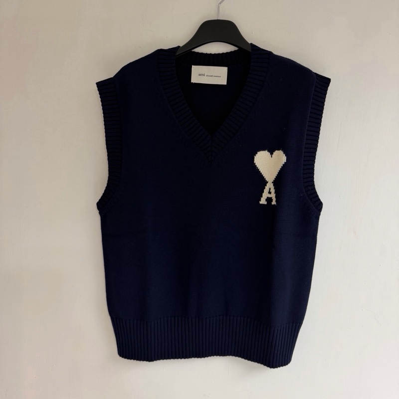 Ami Paris ❣️羊毛馬甲 #S M L 海軍藍-1
