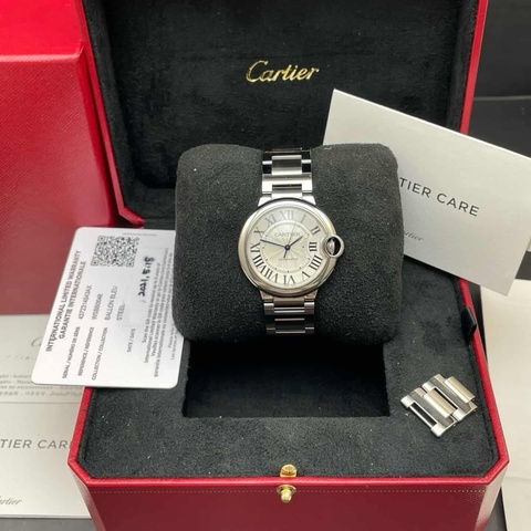CARTIER 藍氣球36mm 自動機械 全配