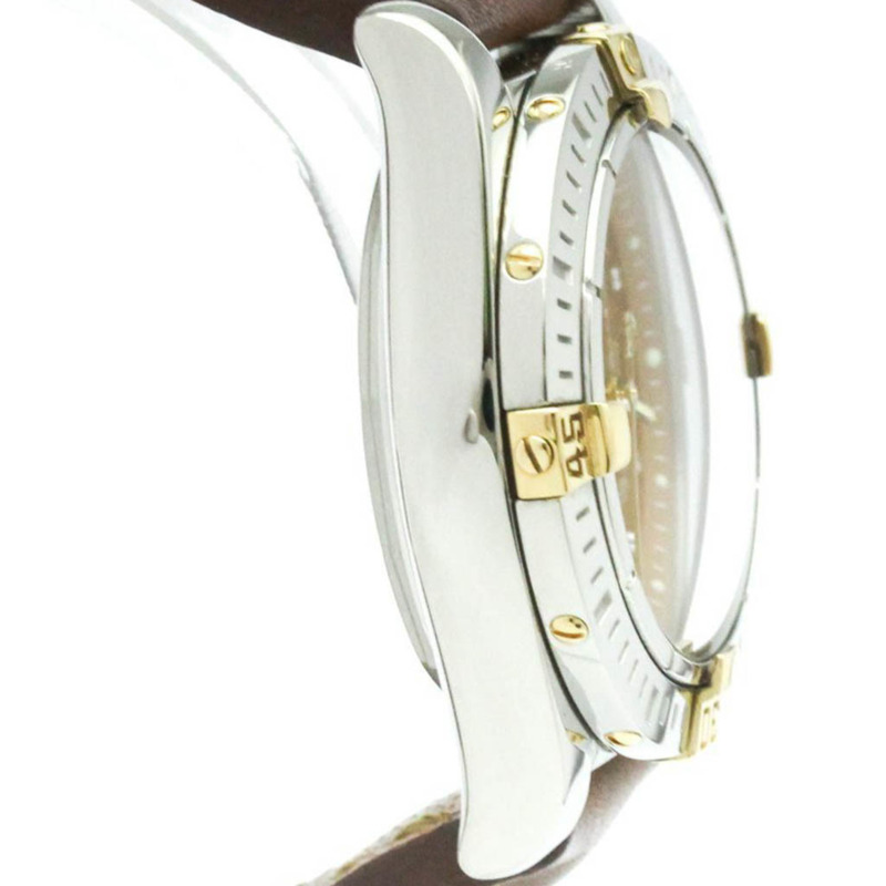 百年靈 Cockpit Lady 鑽石金鋼女錶 B71356 拋光-7