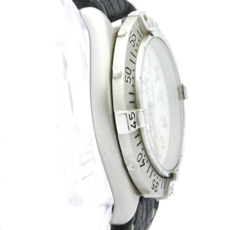 百年靈 Colt 系列不鏽鋼皮革石英男錶 A57035 拋光款-7