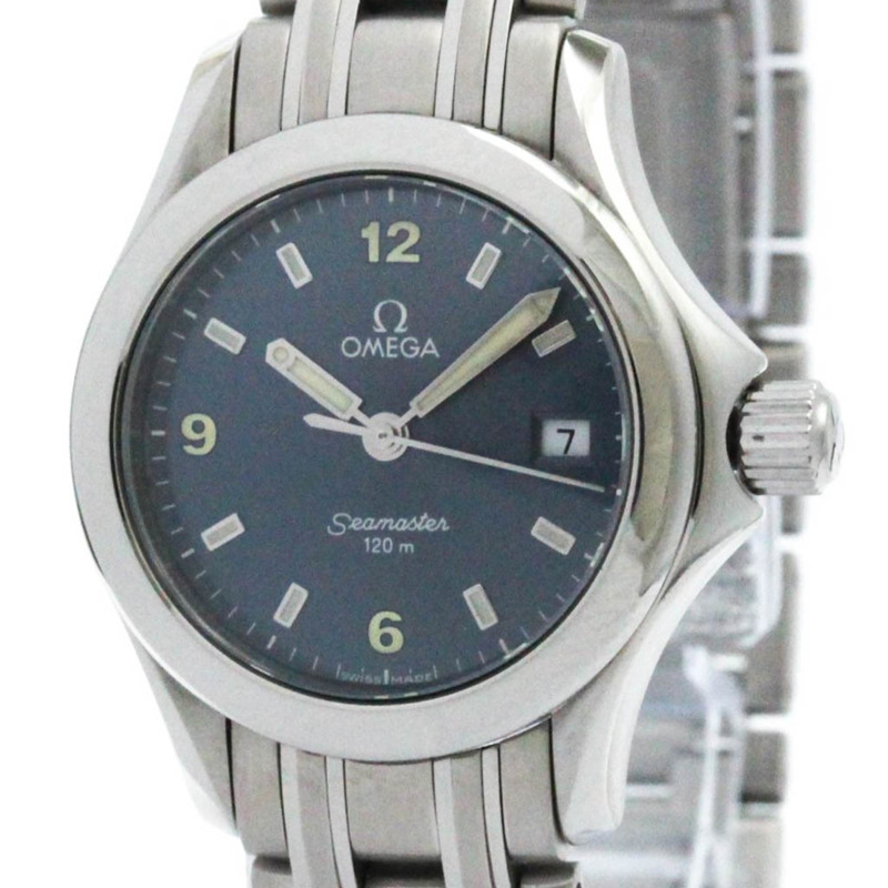 歐米茄海馬系列石英不鏽鋼女士運動腕錶 2581.83-0