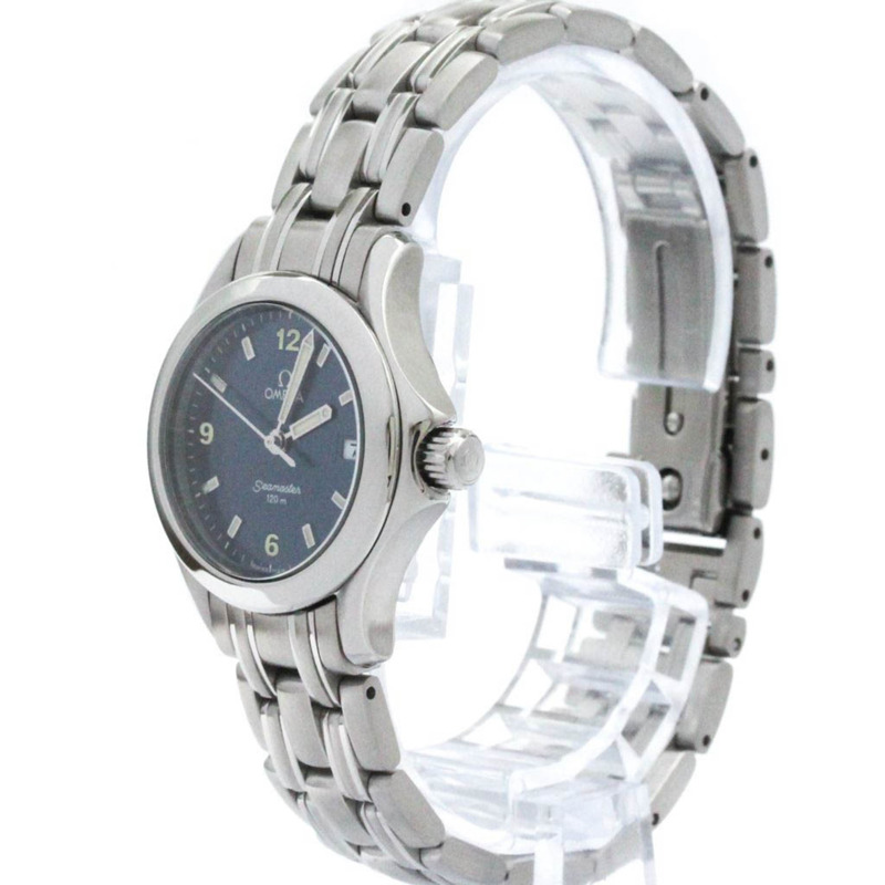 歐米茄海馬系列石英不鏽鋼女士運動腕錶 2581.83-1