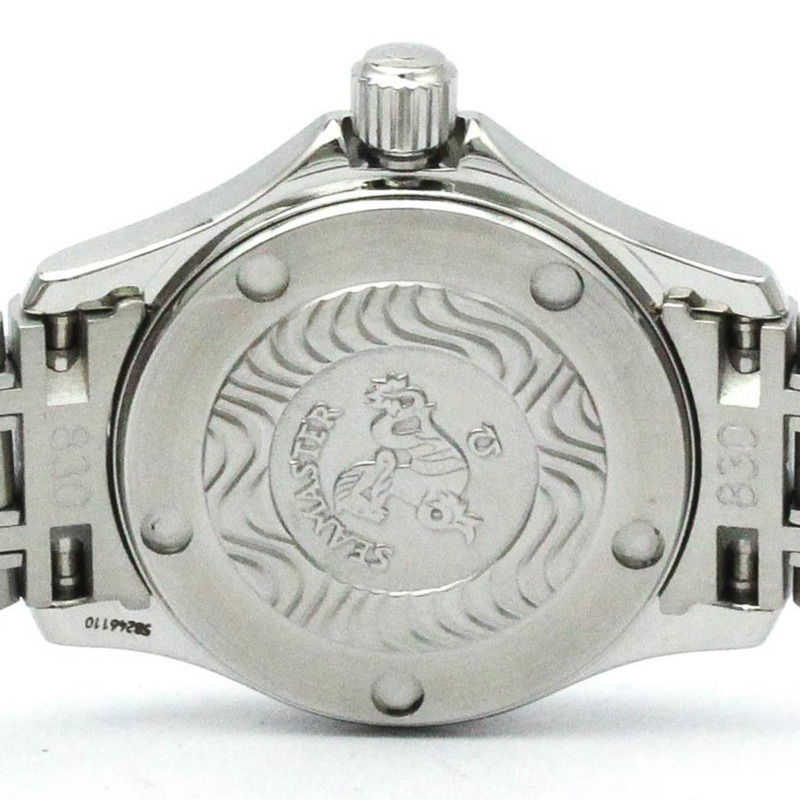 歐米茄海馬系列石英不鏽鋼女士運動腕錶 2581.83-4