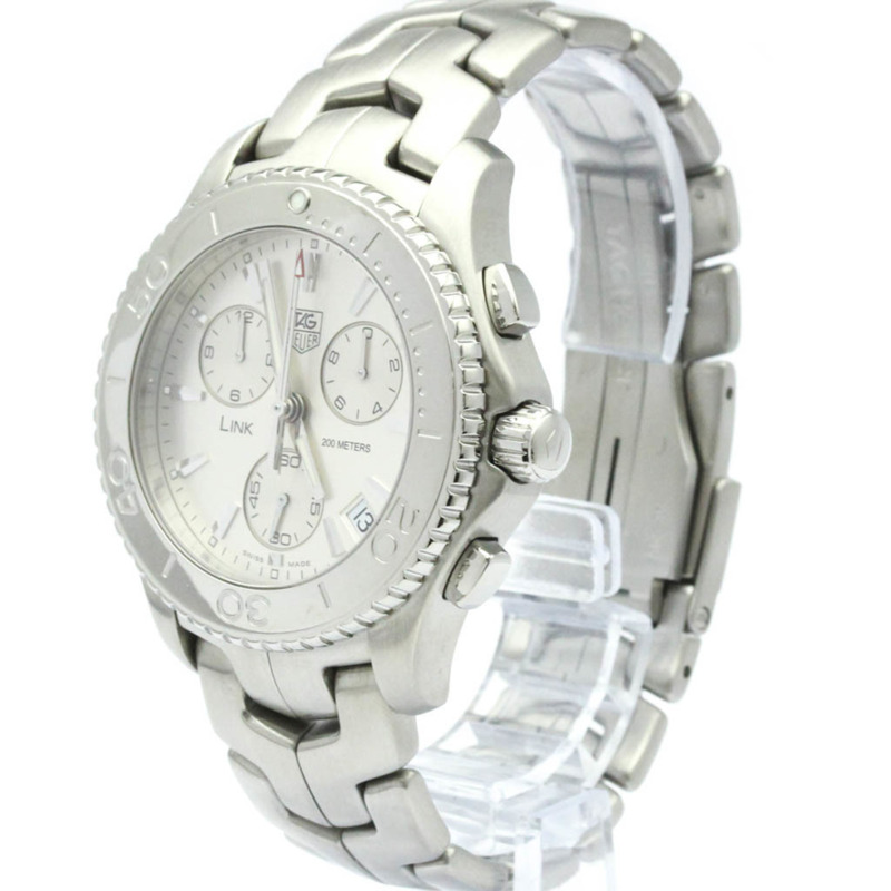 TAG HEUER 豪雅 Link 計時碼錶精鋼自動男士腕錶 CJ1111 拋光款-1