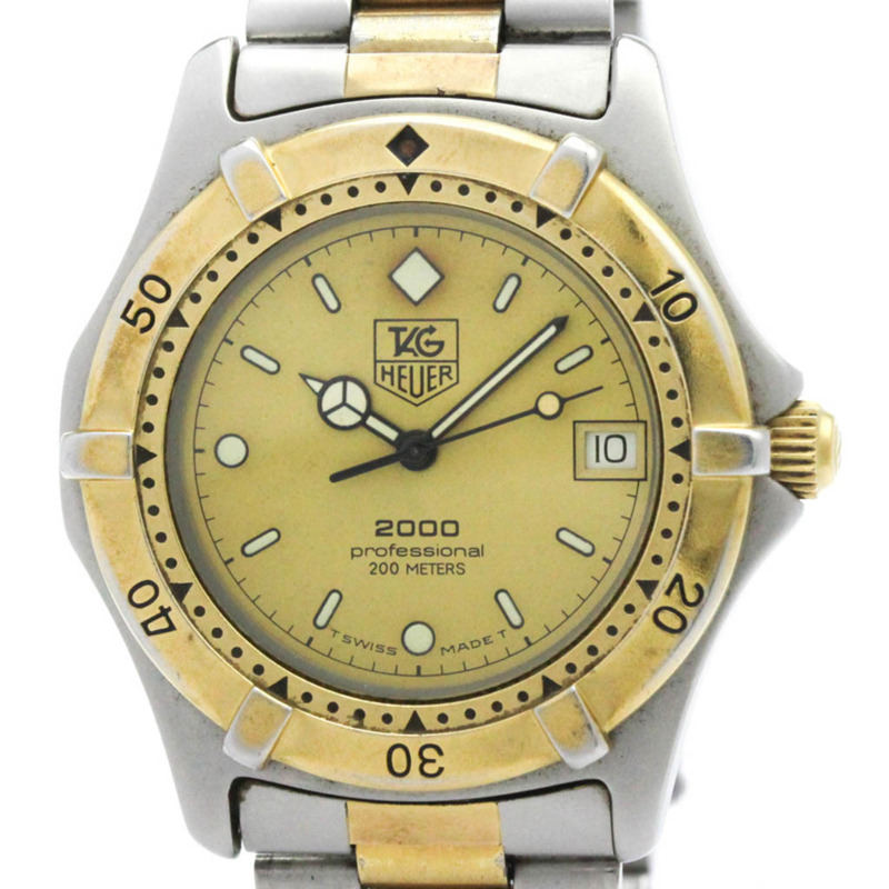 TAG HEUER 專業鍍金鋼石英男士腕錶 964.006 復古款-0