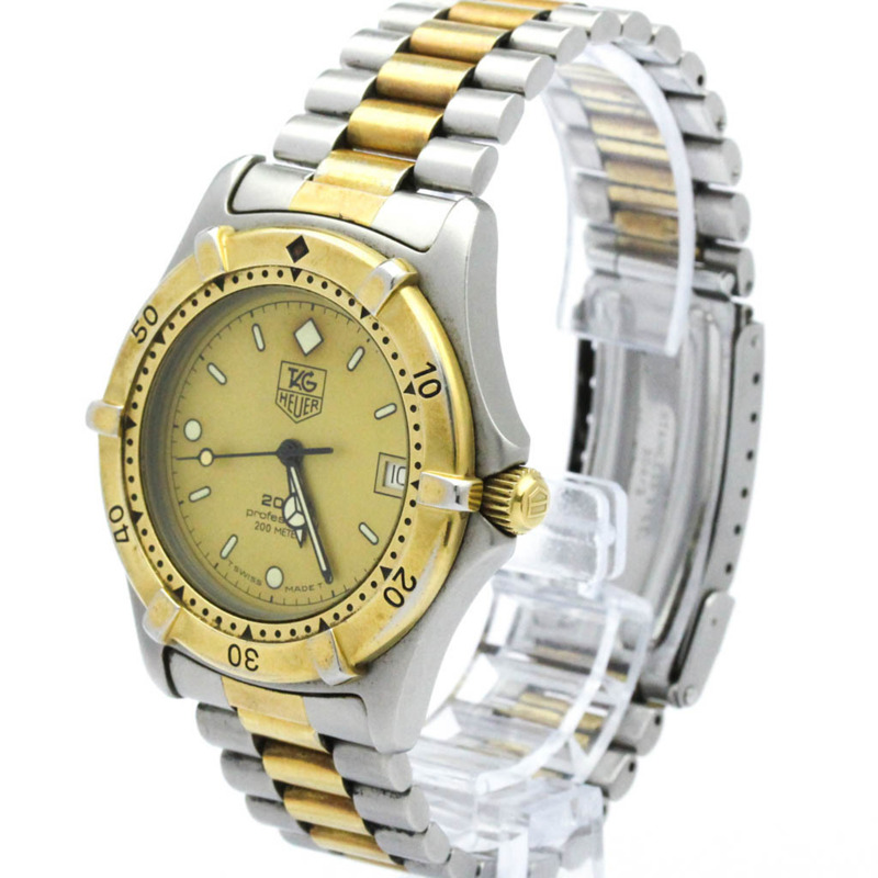 TAG HEUER 專業鍍金鋼石英男士腕錶 964.006 復古款-1