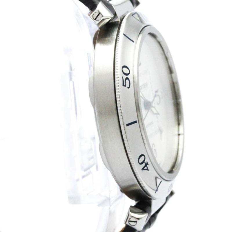 卡地亞 Pasha 38 格紋精鋼自動男士腕錶 W3104055 拋光-7