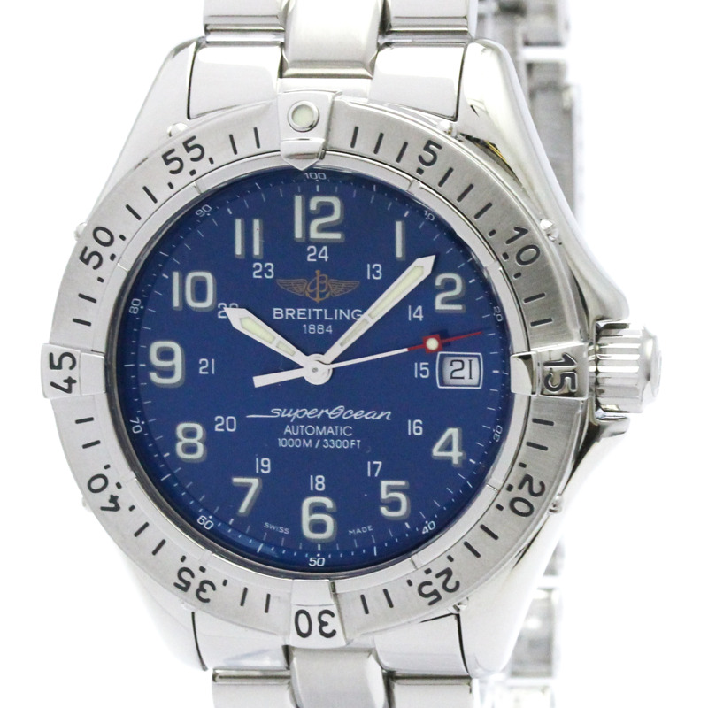 百年靈超級海洋系列精鋼自動男腕錶 A17340 拋光款-0