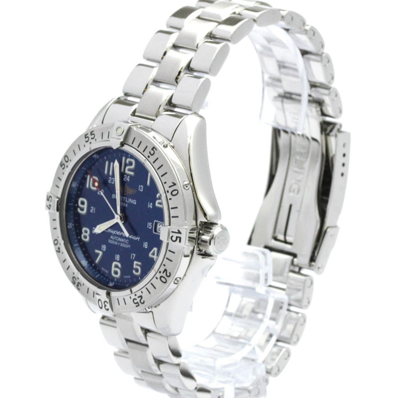 百年靈超級海洋系列精鋼自動男腕錶 A17340 拋光款-1