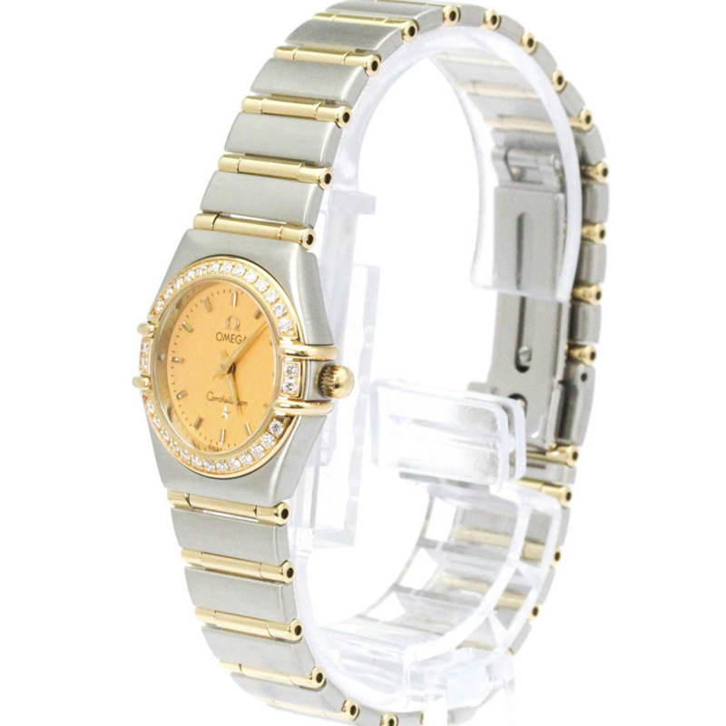 歐米茄星座系列鑽石18K金精鋼腕錶1267.10拋光款-1