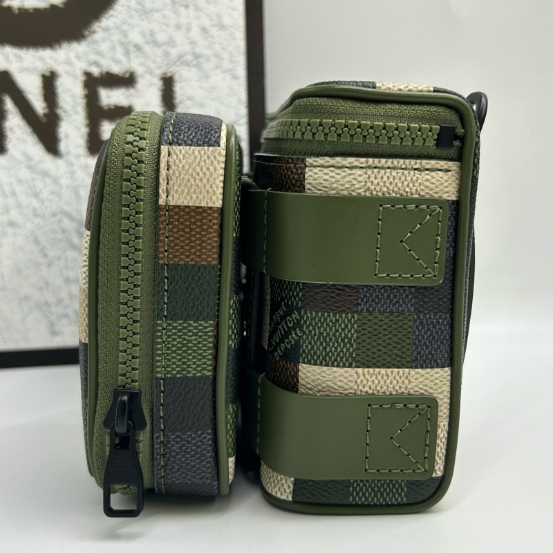 Lv Trail 塗層帆布 菲董迷彩 斜挎包 胸包 約長18.5cm 寬11cm 高12.5cm-4
