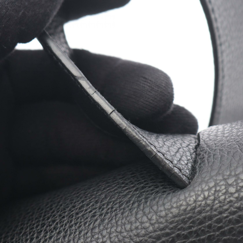 愛馬仕 Sac Colorado GM 單背包,Vache Liegee 皮革帆布,黑色,SHW,二手-7