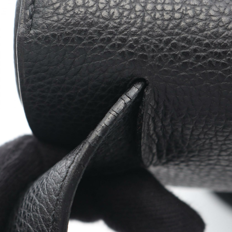 愛馬仕 Sac Colorado GM 單背包,Vache Liegee 皮革帆布,黑色,SHW,二手-8