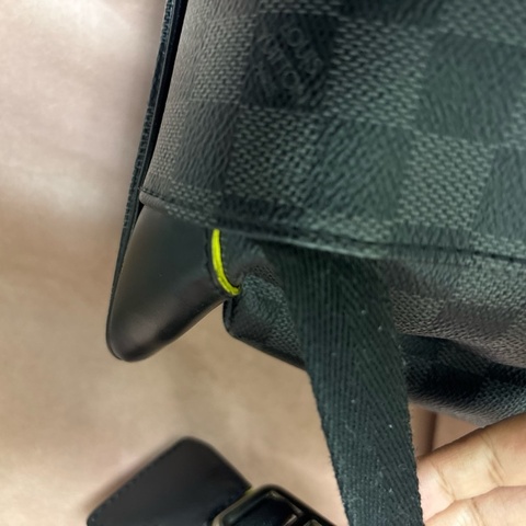 Louis Vuitton Christopher PM Damier Graphite 綠邊季節款 LV 男後背包