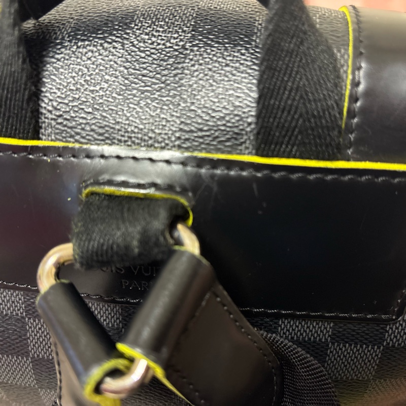 Louis Vuitton Christopher PM Damier Graphite 綠邊季節款 LV 男後背包-11