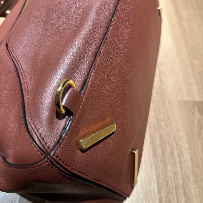 LOEWE Puzzle 大款 小牛皮拼圖包 楓葉紅|正品|322.30.K73|附背帶-9