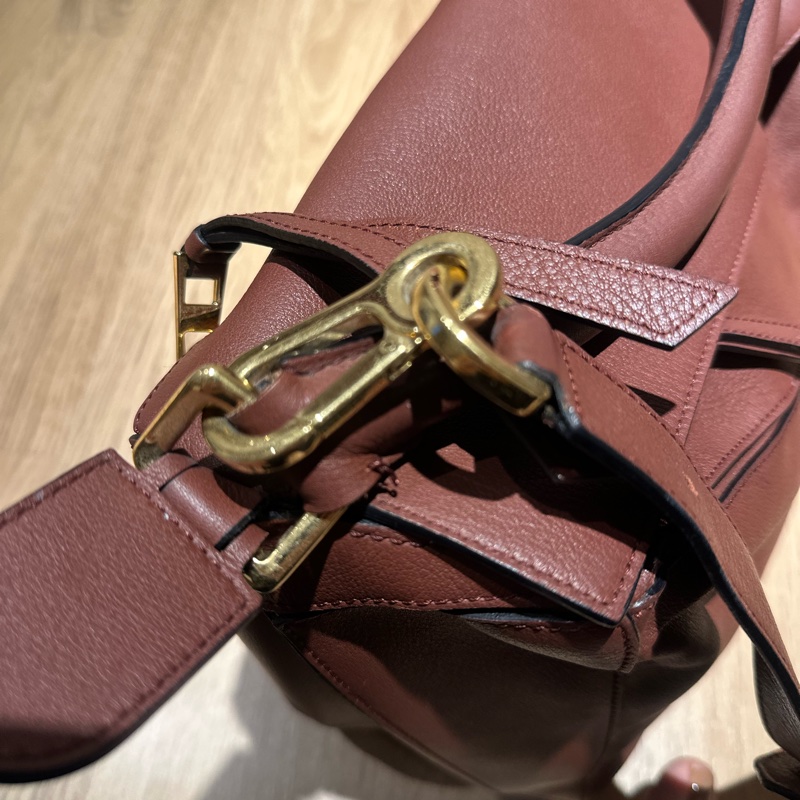 LOEWE Puzzle 大款 小牛皮拼圖包 楓葉紅|正品|322.30.K73|附背帶-14