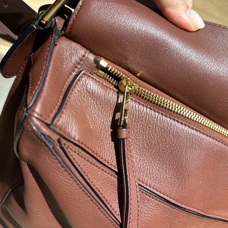 LOEWE Puzzle 大款 小牛皮拼圖包 楓葉紅|正品|322.30.K73|附背帶-15