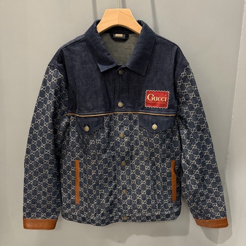 Gucci 滿版GG 丹寧牛仔外套 46號