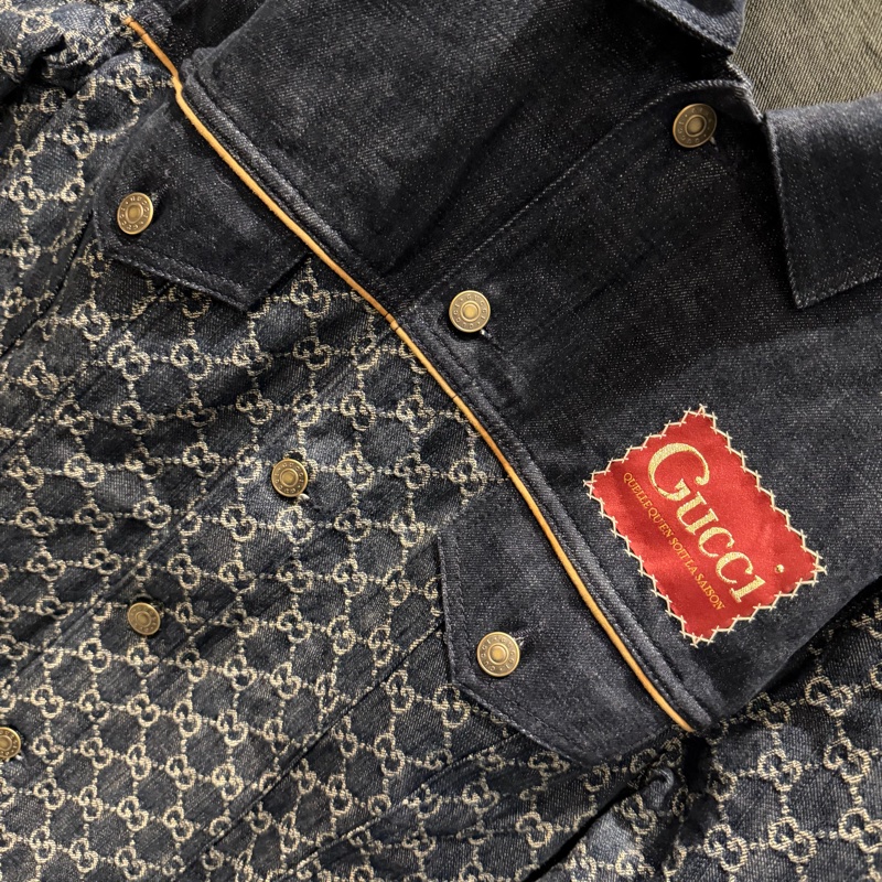 Gucci 滿版GG 丹寧牛仔外套 46號-1