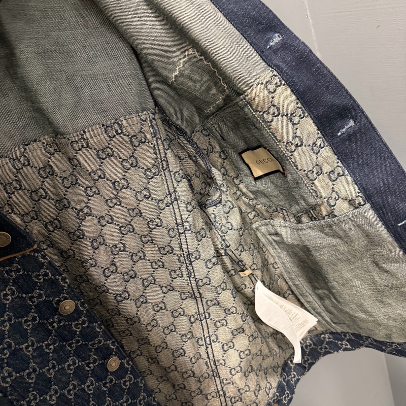 Gucci 滿版GG 丹寧牛仔外套 46號-9