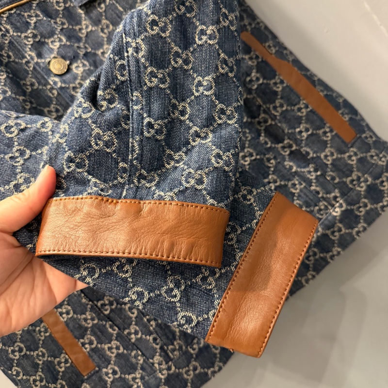 Gucci 滿版GG 丹寧牛仔外套 46號-10