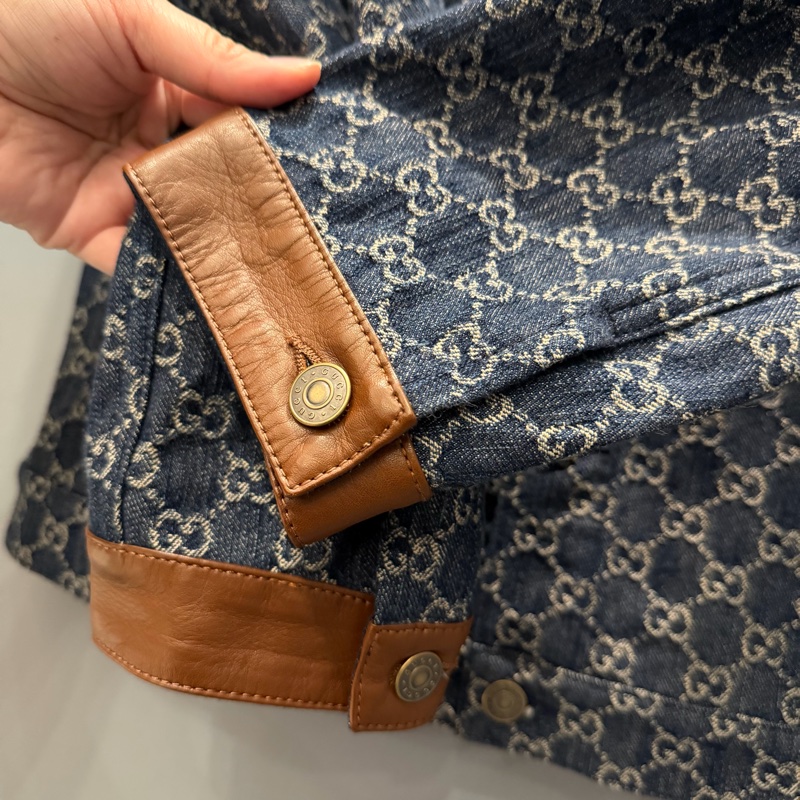 Gucci 滿版GG 丹寧牛仔外套 46號-11