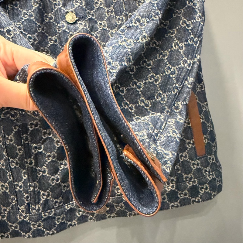 Gucci 滿版GG 丹寧牛仔外套 46號-13