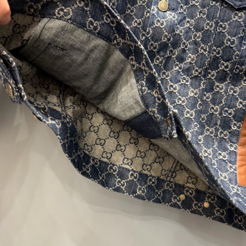 Gucci 滿版GG 丹寧牛仔外套 46號-14