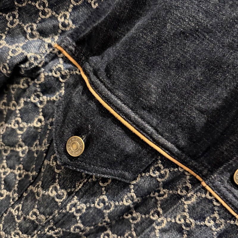 Gucci 滿版GG 丹寧牛仔外套 46號-18