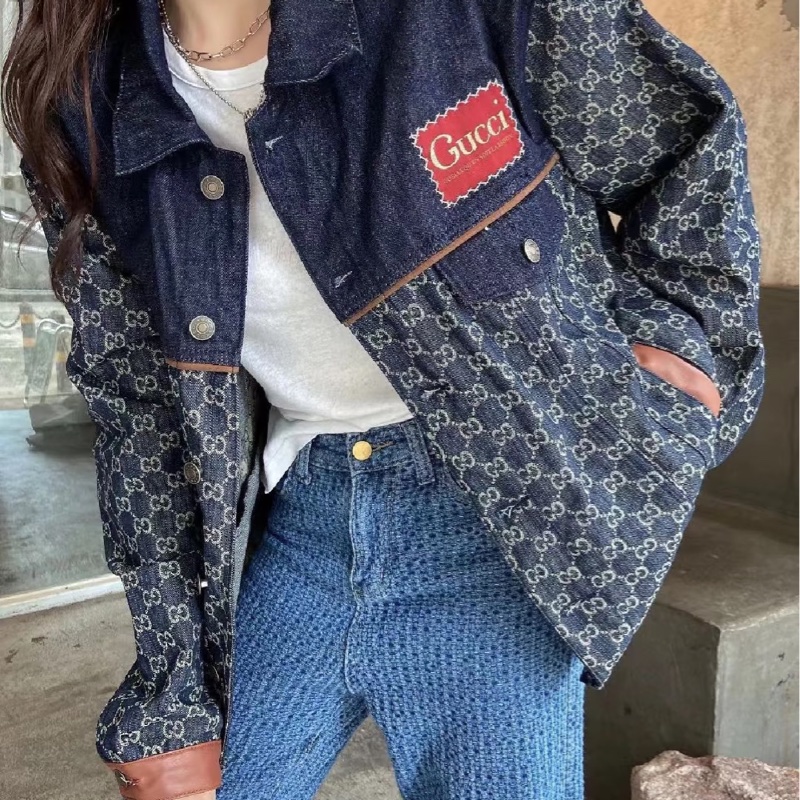 Gucci 滿版GG 丹寧牛仔外套 46號-26