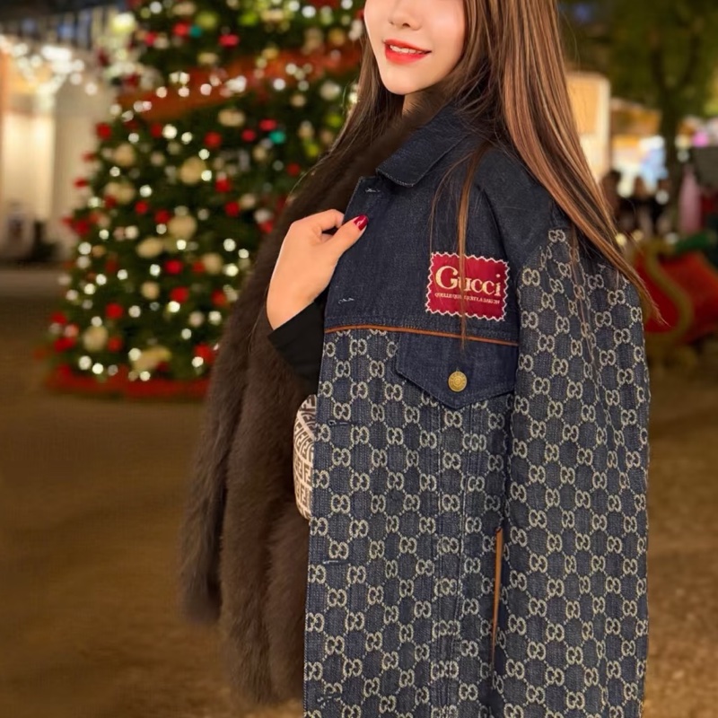 Gucci 滿版GG 丹寧牛仔外套 46號-29