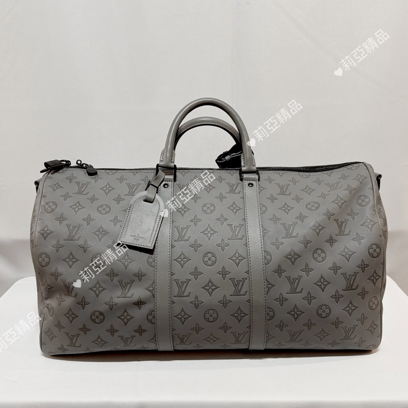 莉亞精品♡ Lv Keepall50 灰 二手美包-1