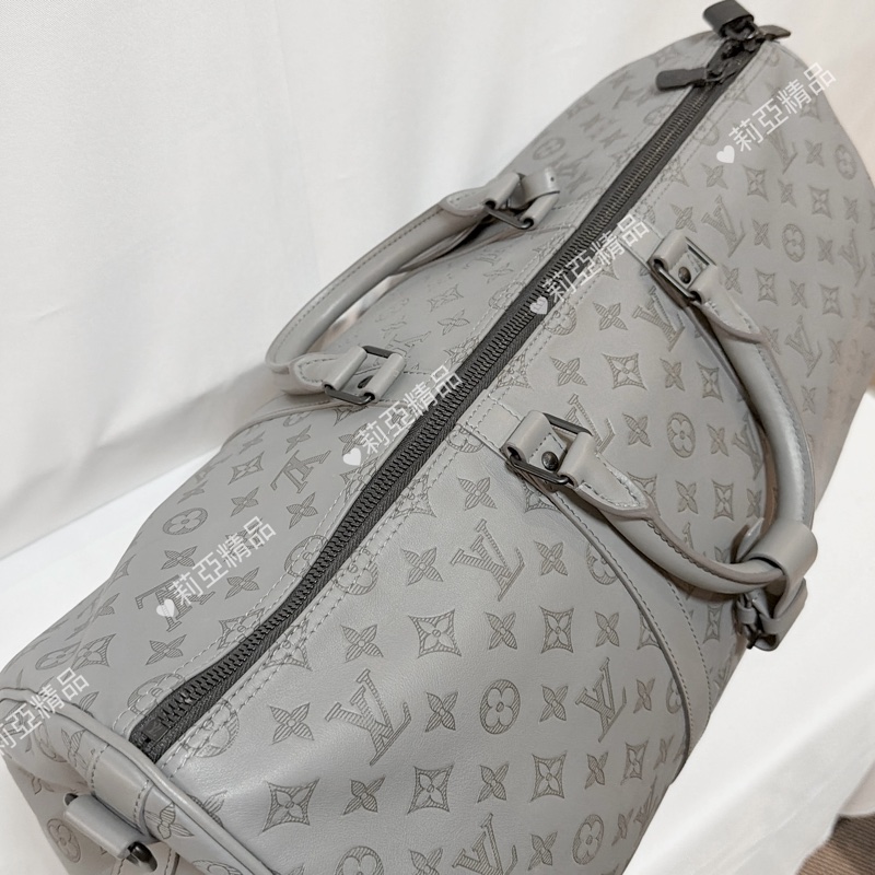 莉亞精品♡ Lv Keepall50 灰 二手美包-3