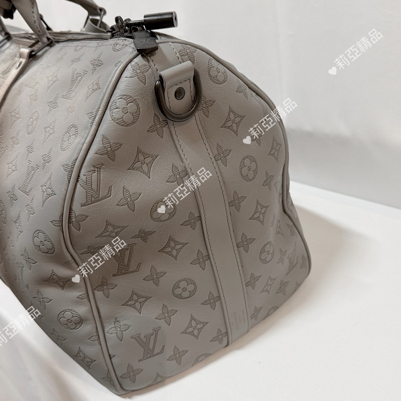 莉亞精品♡ Lv Keepall50 灰 二手美包-4