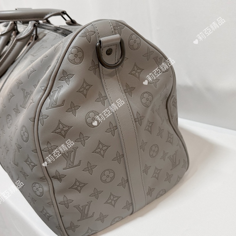 莉亞精品♡ Lv Keepall50 灰 二手美包-5